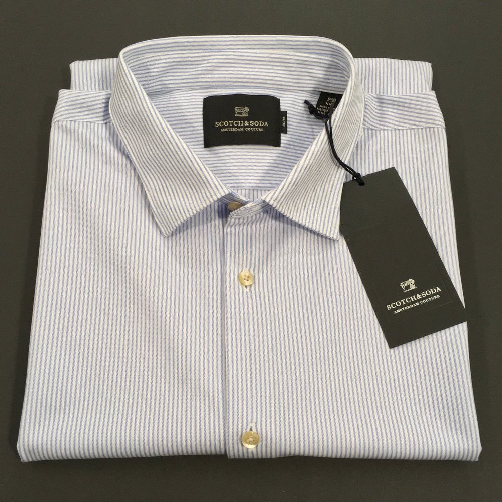 Scotch & Soda • Slim Fit Striped Button Up Shirt